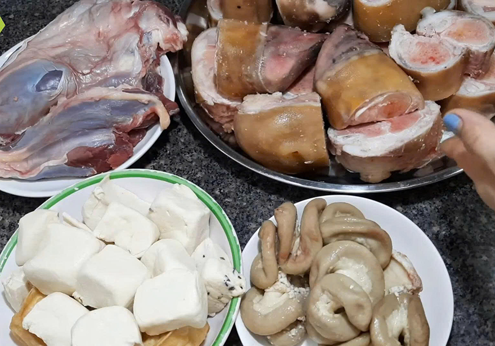 Nguyên liệu làm chân bò hầm sả