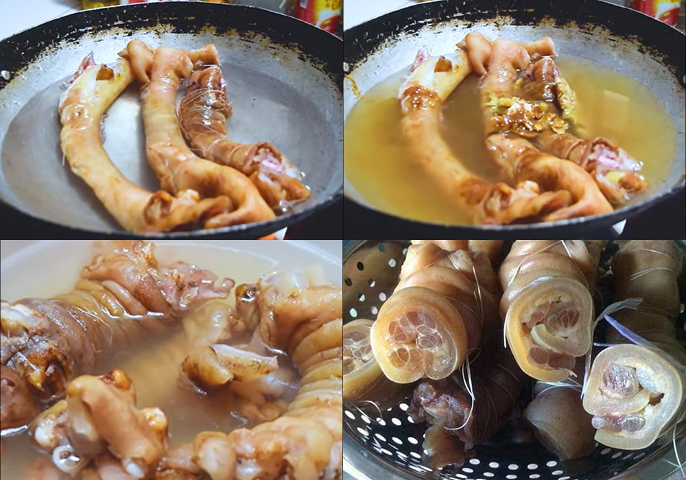 Các bước làm chân bò luộc