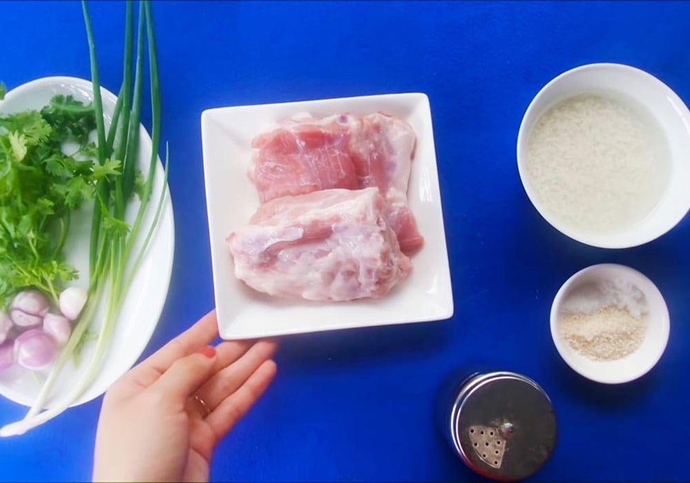 Nguyên liệu nấu cháo sườn heo