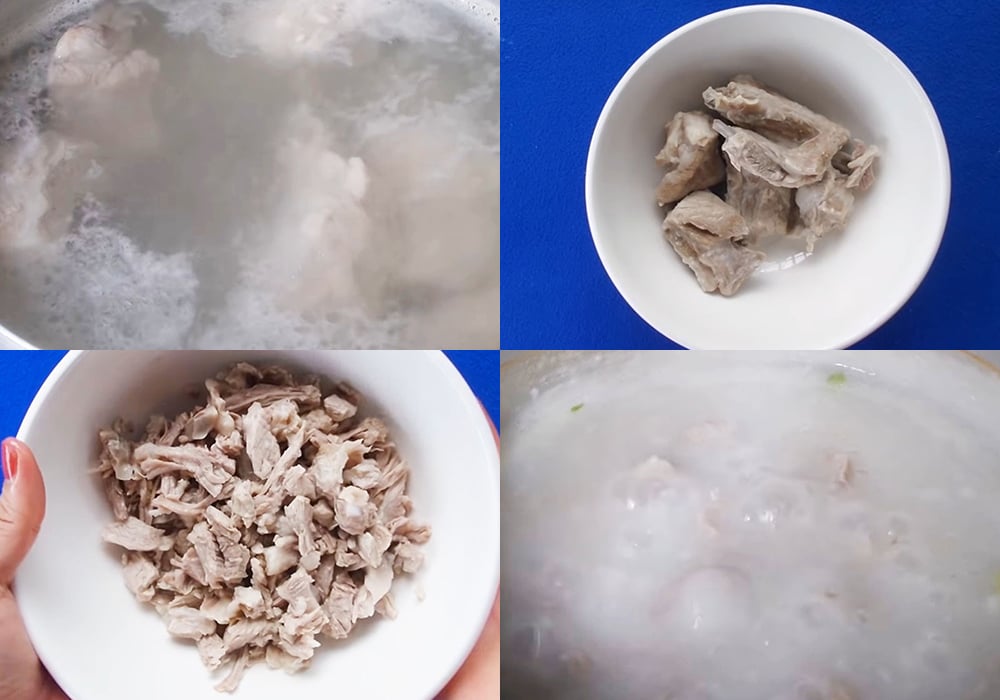 Các bước làm cháo thịt băm