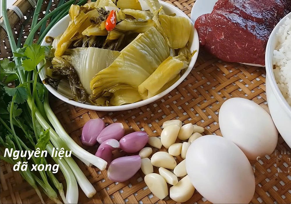 Nguyên liệu làm cơm rang dưa bò
