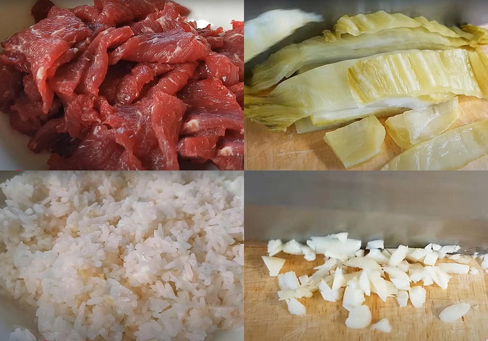 Sơ chế các nguyên liệu