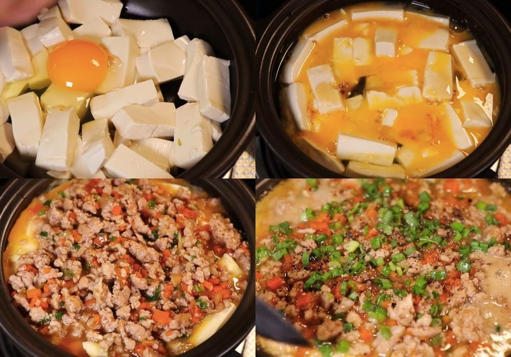 Làm đậu hũ sốt thịt băm