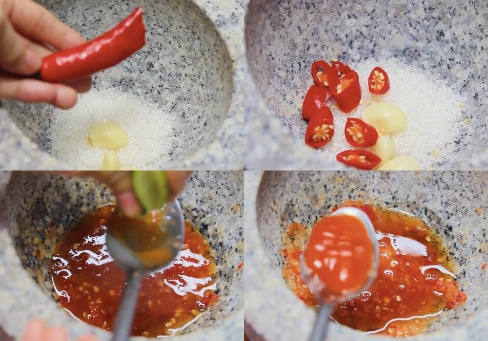 Làm nước sốt trộn gỏi