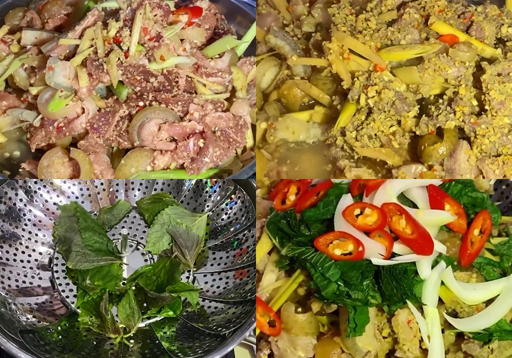 Các bước làm heo rừng hấp