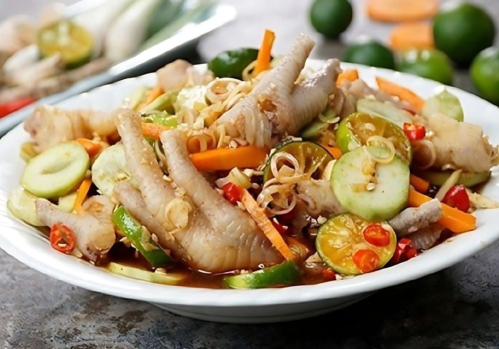 Chân gà ngâm sả tắc xoài xanh