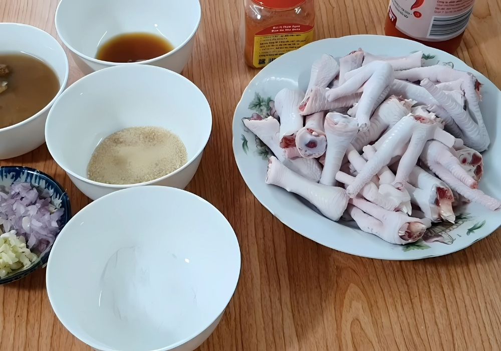 Nguyên liệu làm chân gà rang me