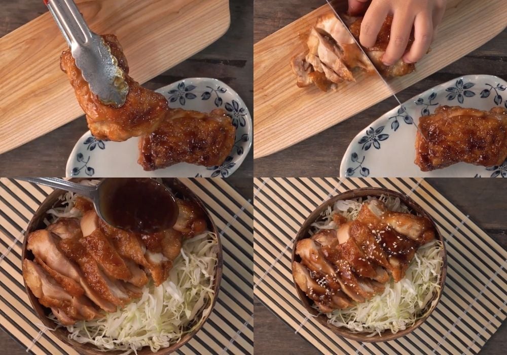 Cơm gà sốt teriyaki kiểu Nhật