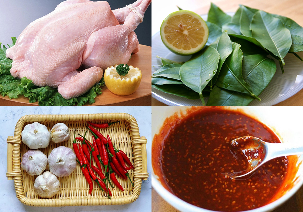 Nguyên liệu làm gà nướng lá chanh