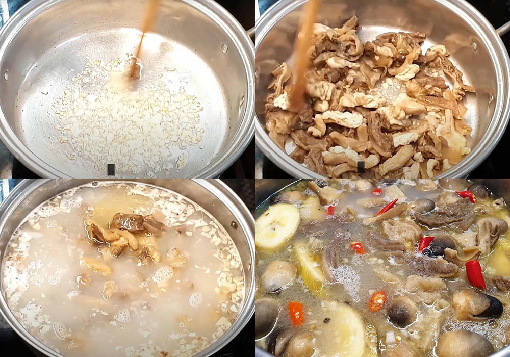Các bước làm lẩu lòng bò với mẻ