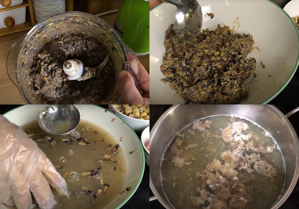 Xay và lọc cua đồng