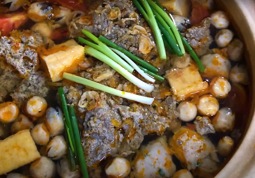 Làm lẩu riêu cua bắp bò