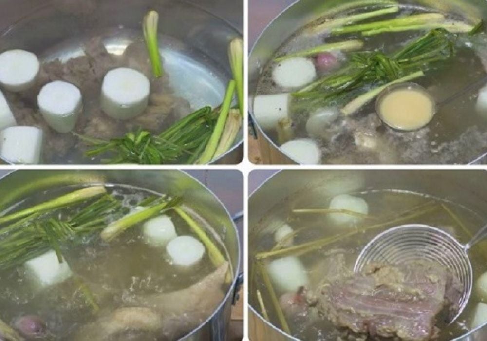 Nấu lẩu sườn bò