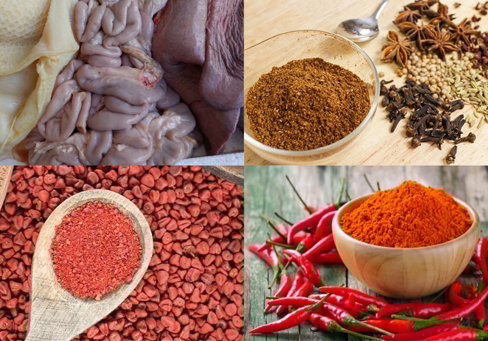 Nguyên liệu làm lòng bò nướng