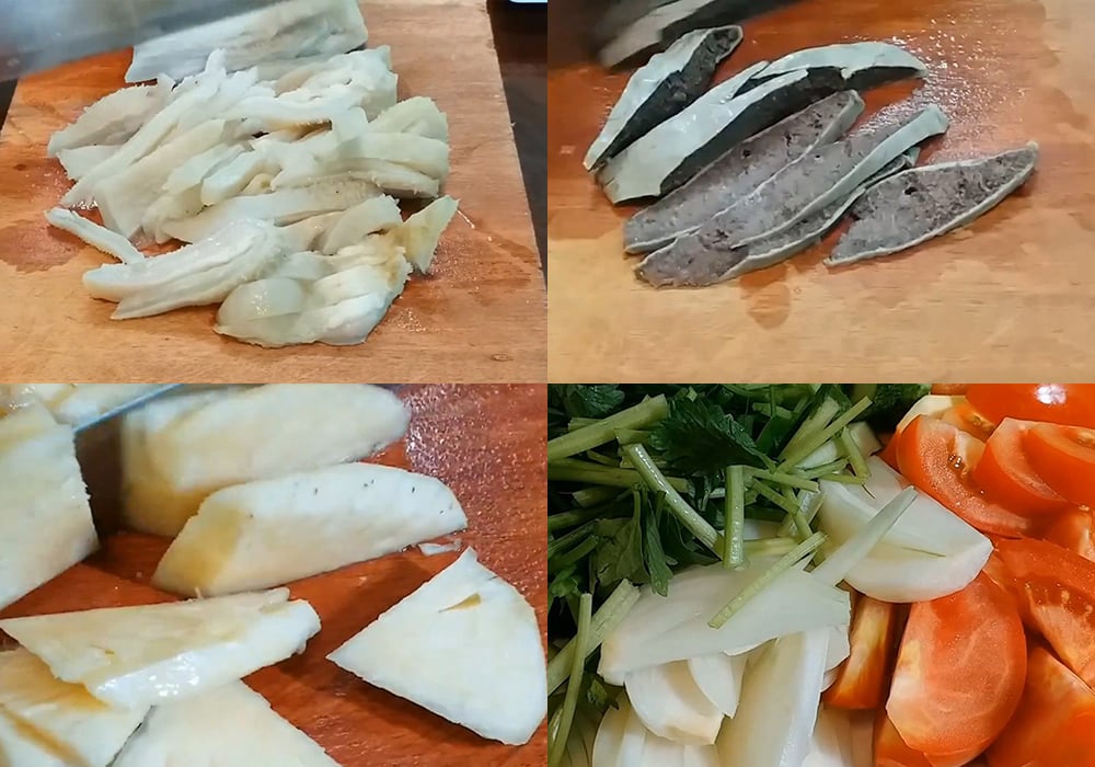 Sơ chế các nguyên liệu