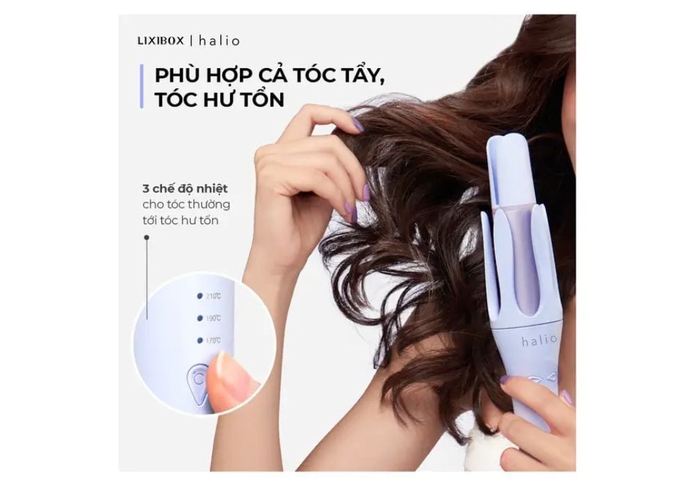 Máy uốn tóc tự xoay 360 độ