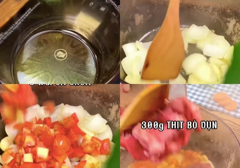 Xào các nguyên liệu