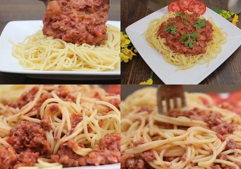 Mì Ý sốt bò bằm cà chua