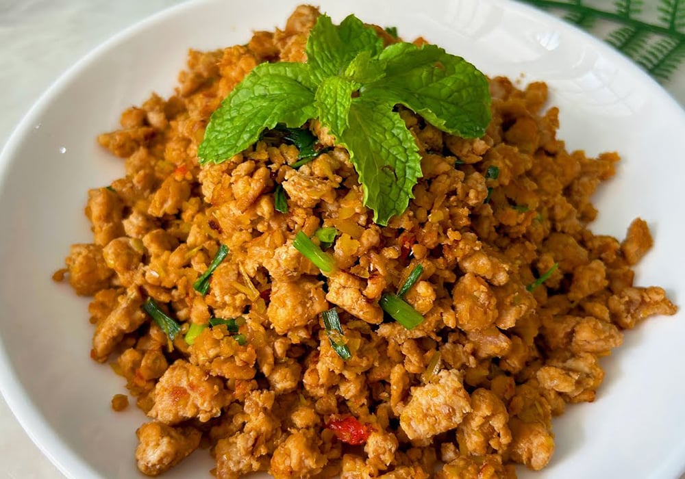 Thịt băm rang sả