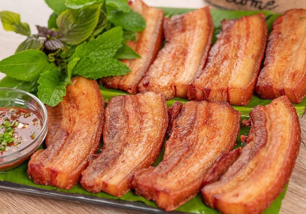 Thịt ba rọi chiên