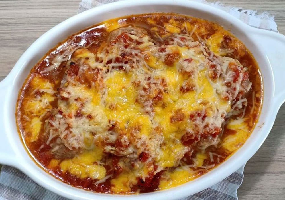 Thịt viên phô mai đút lò