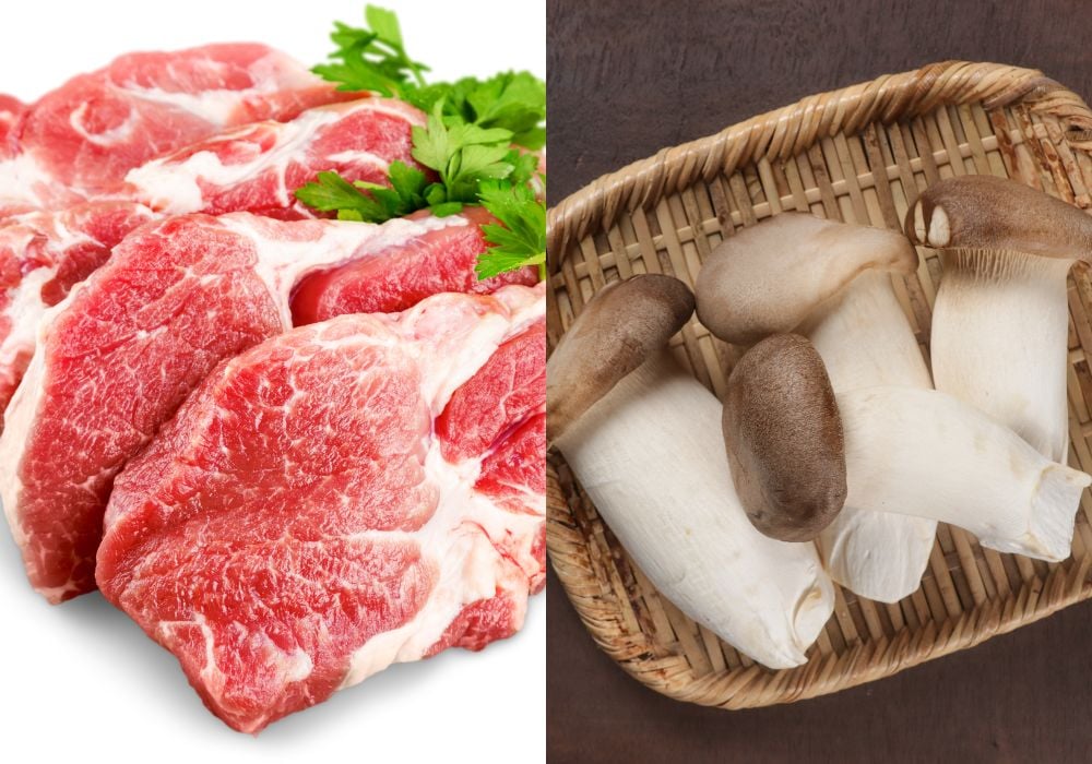nấm xào thịt
