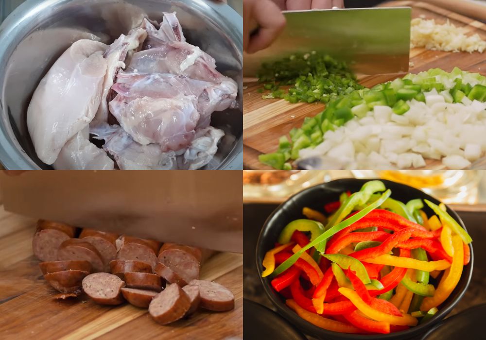 Nguyên liệu cho súp Gumbo thịt gà