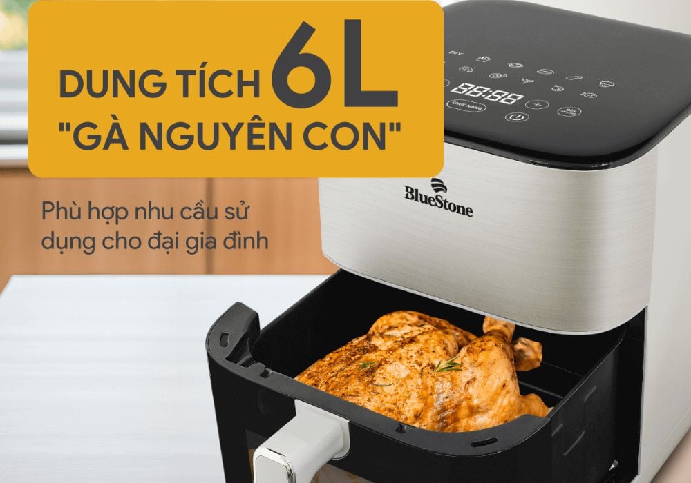 So sánh các loại nồi chiên không dầu theo dung tích