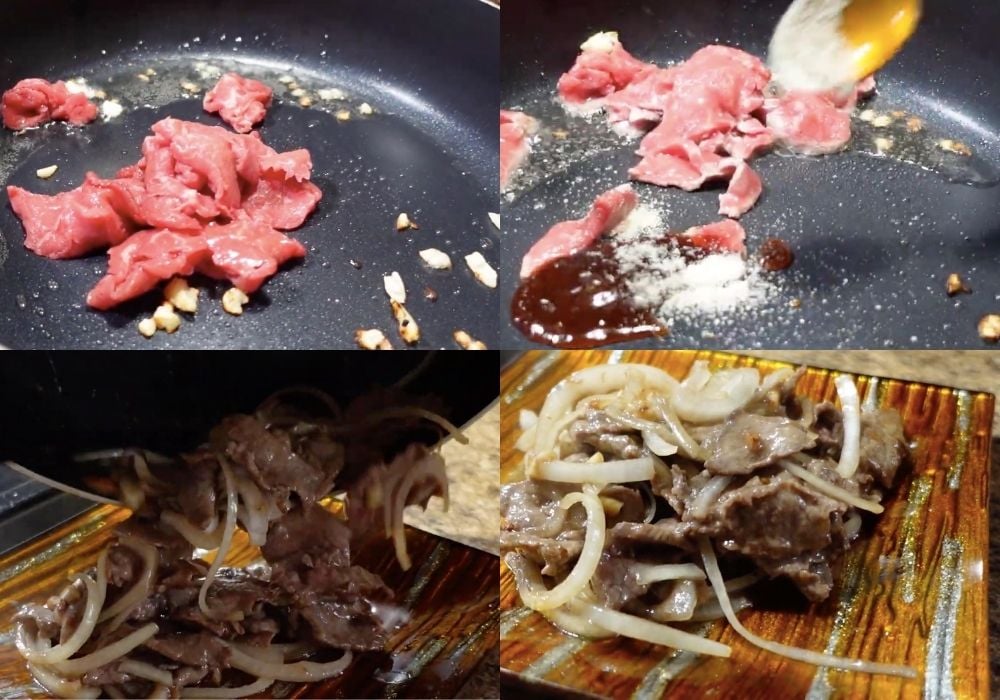 Làm thịt bò tái lăn