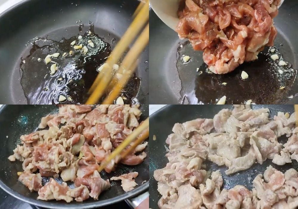 Xào thịt lợn