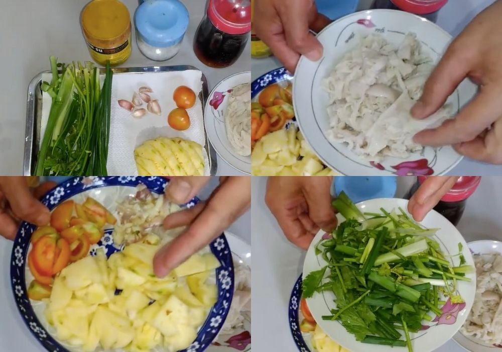 Sơ chế các nguyên liệu khác