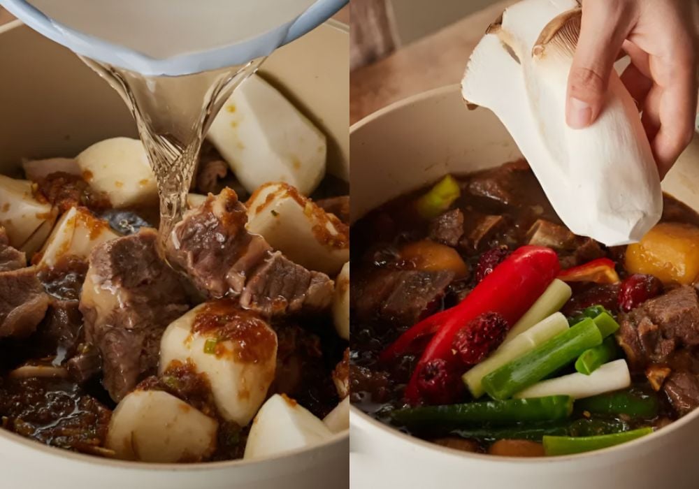 Nấu sườn bò hầm Hàn Quốc
