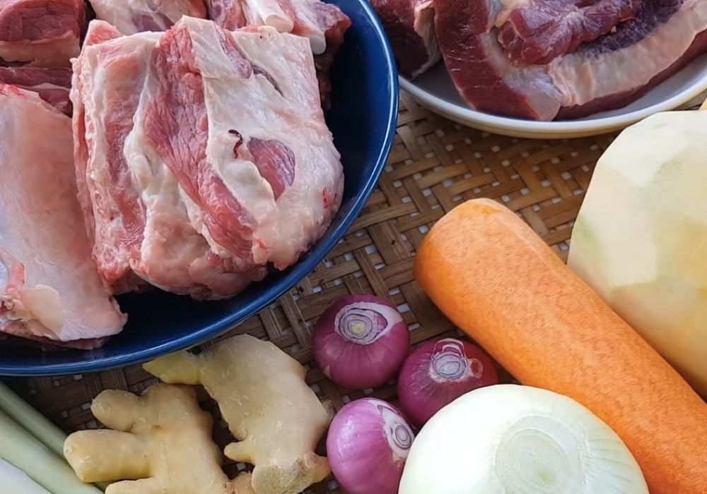 Nguyên liệu làm sườn bò hầm sả