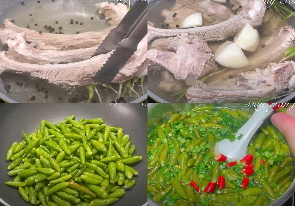 Các bước làm sườn cay khổng lồ Thái Lan