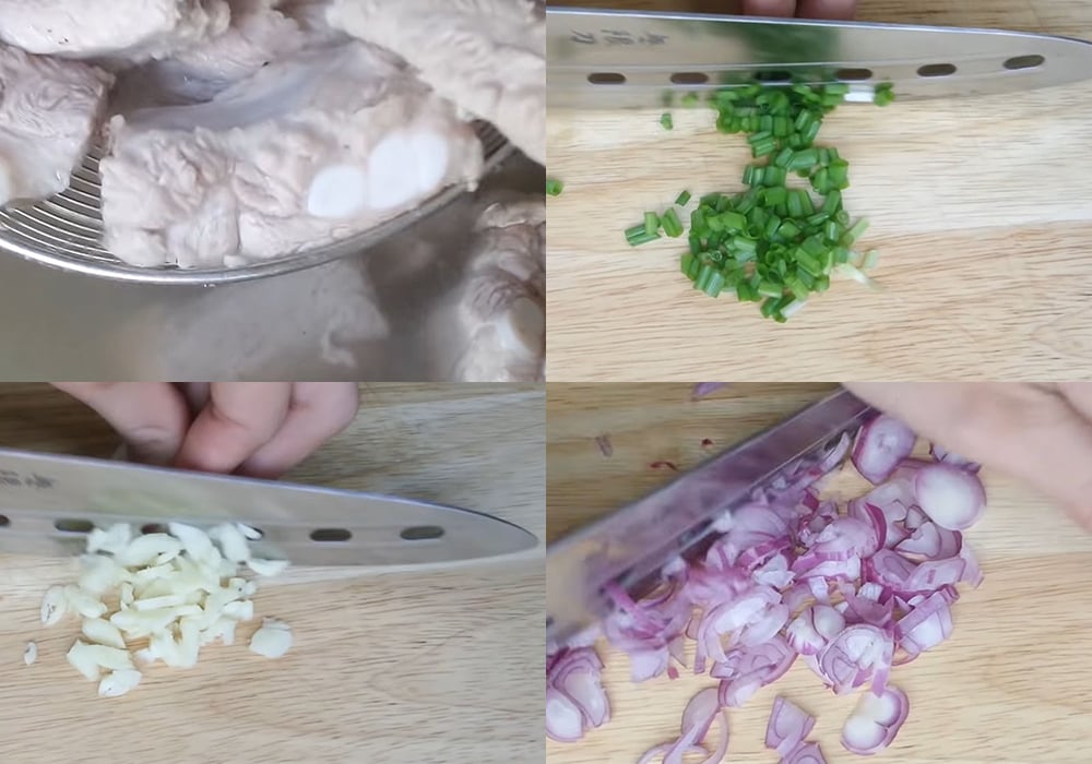Sơ chế các nguyên liệu