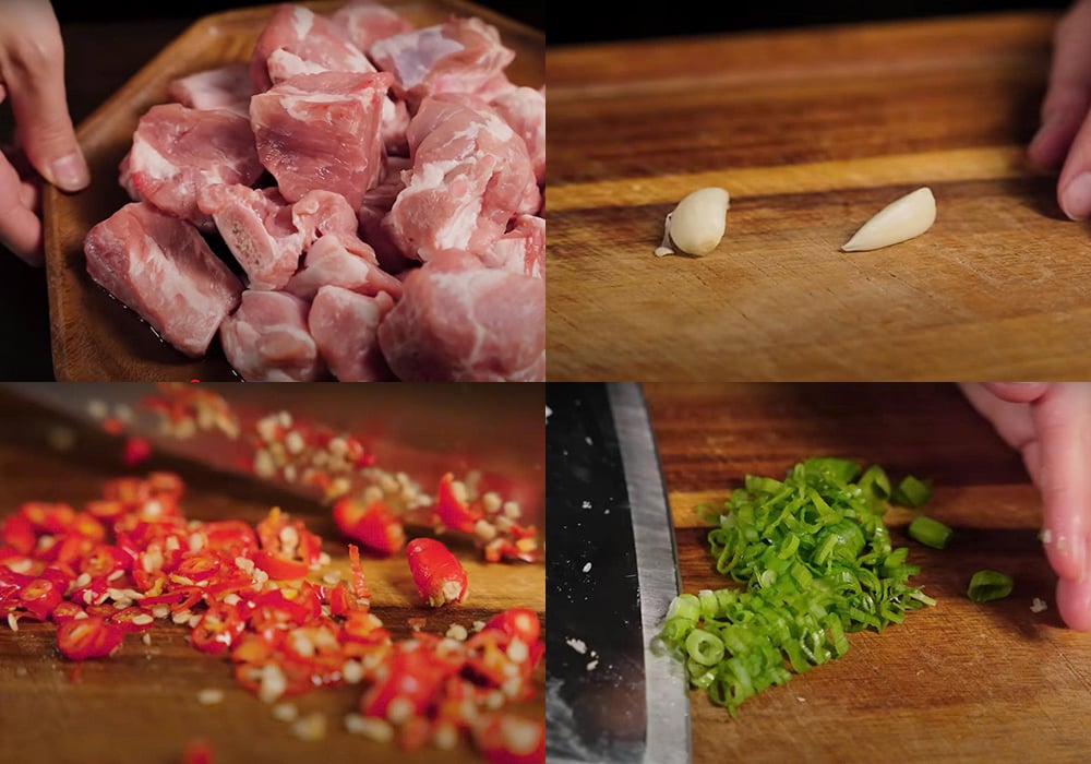 Sơ chế các nguyên liệu