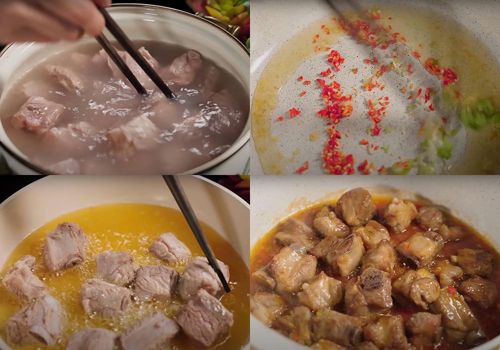Các bước làm sườn chiên nước mắm