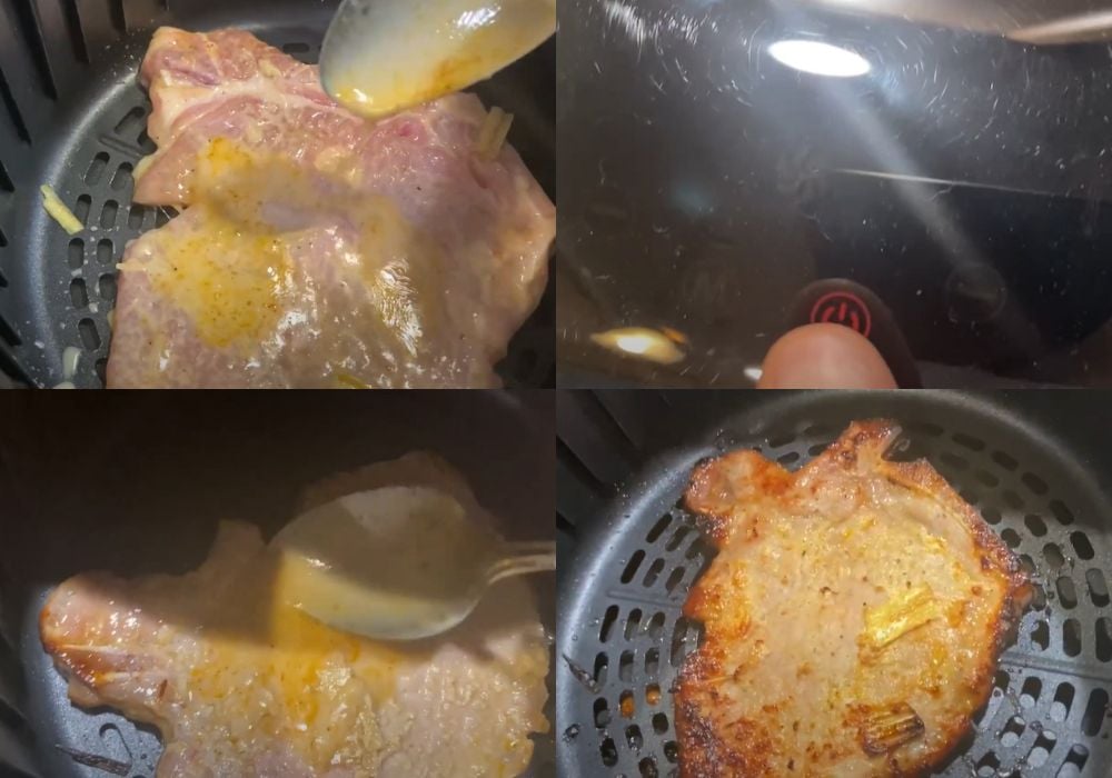 Sườn cốt lết nướng bằng nồi chiên không dầu