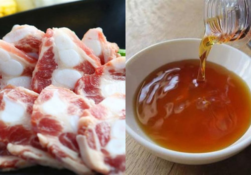 Nguyên liệu làm sườn sụn chiên nước mắm