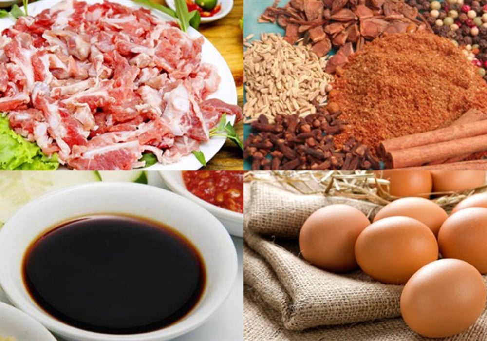 Nguyên liệu làm sườn sụn heo chiên ngũ vị