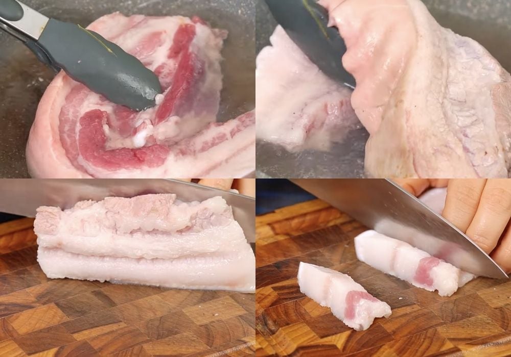 Sơ chế thịt ba chỉ