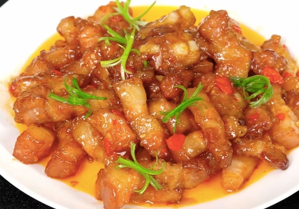 Món thịt ba chỉ rim mặn ngọt