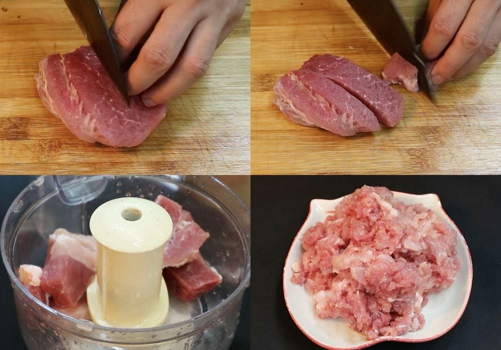 Sơ chế và xay thịt