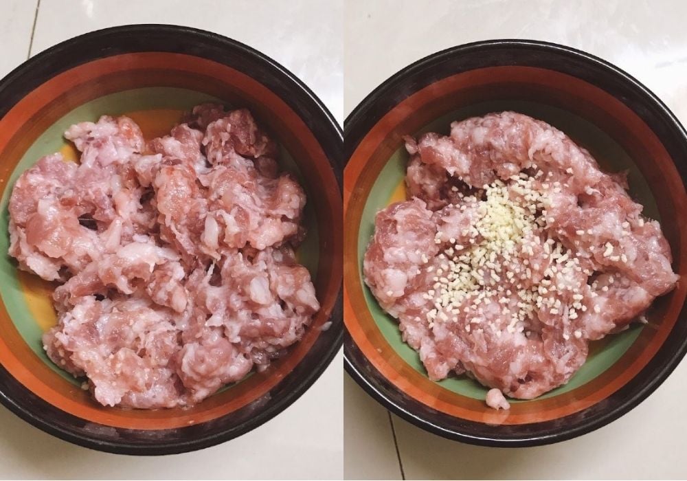 Sơ chế thịt băm và ướp thịt