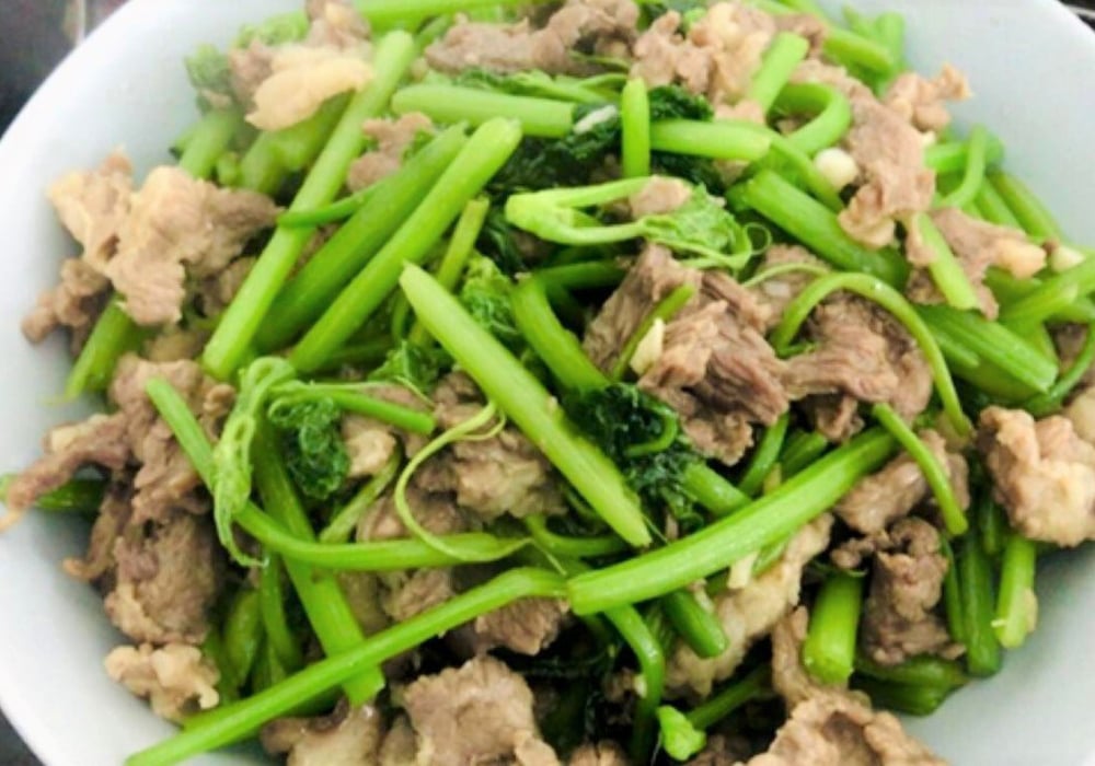 Bê xào đọt su