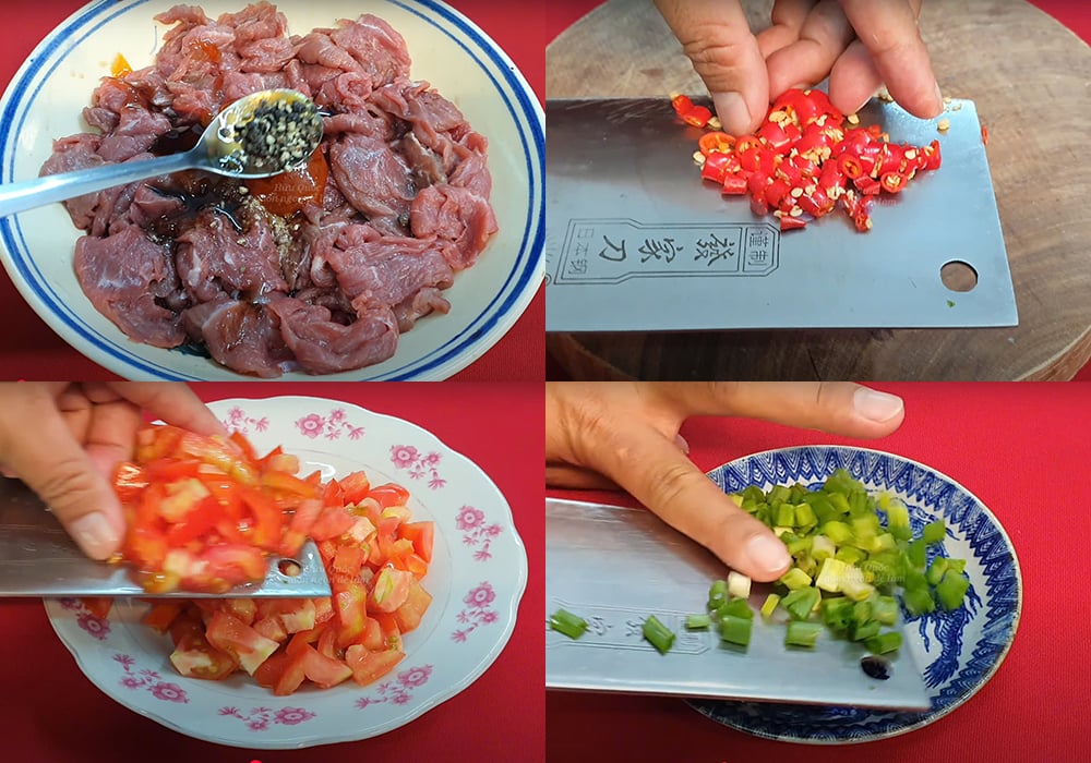 Sơ chế các nguyên liệu