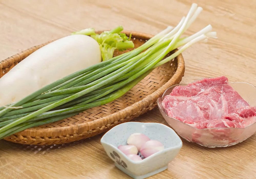 Nguyên liệu làm thịt bò xào củ cải