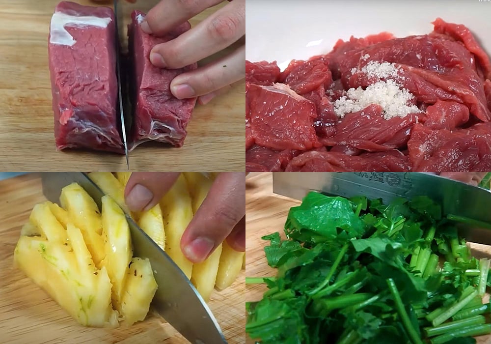 Sơ chế các nguyên liệu