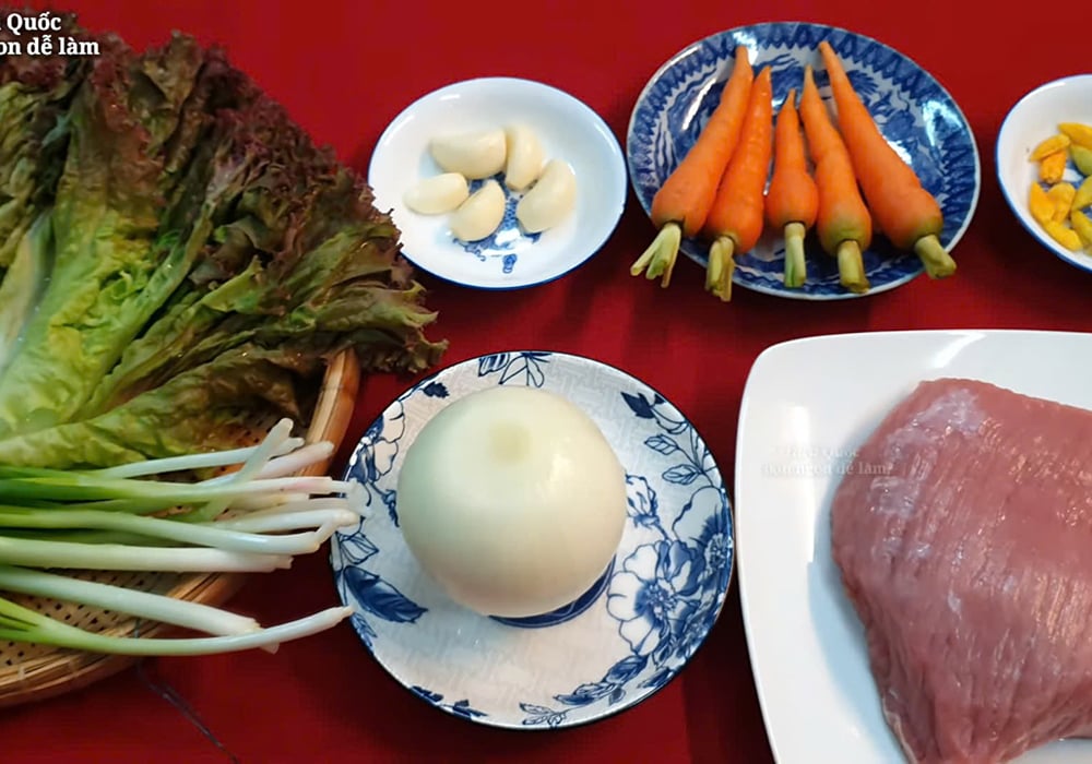 Nguyên liệu làm thịt bò xào hành tây