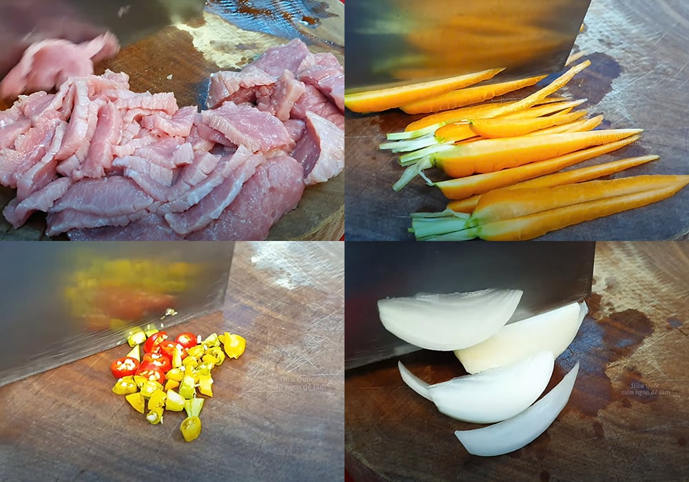 Sơ chế các nguyên liệu